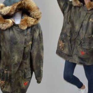 Vintage Leder Parka